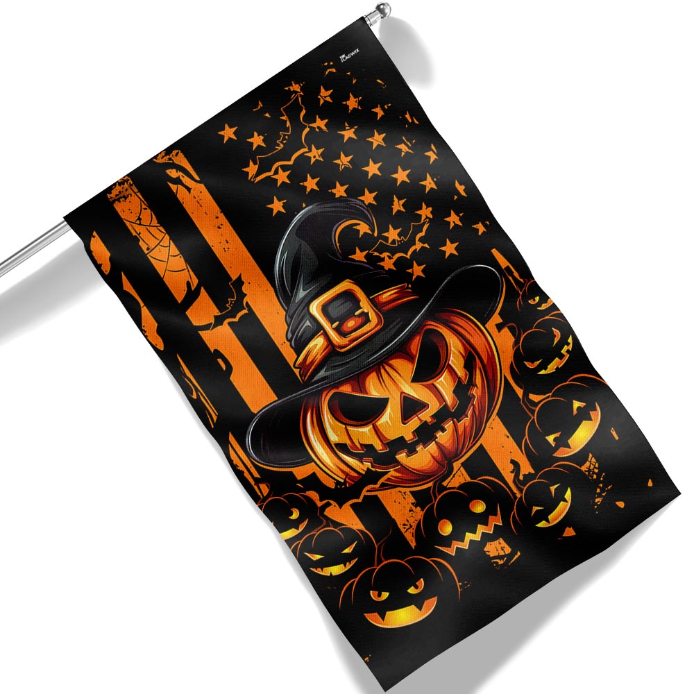 Halloween Pumpkin American Flag - Liberish