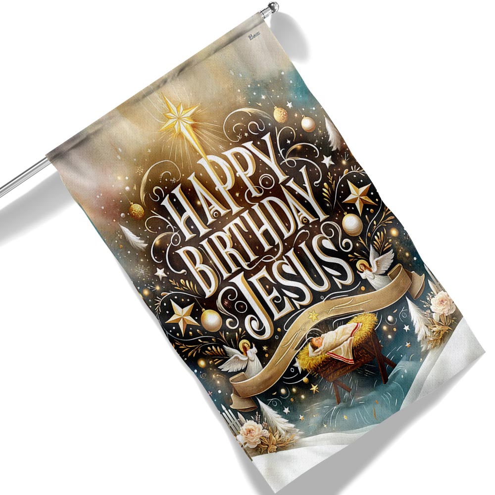 Happy Birthday Jesus Flag - Liberish