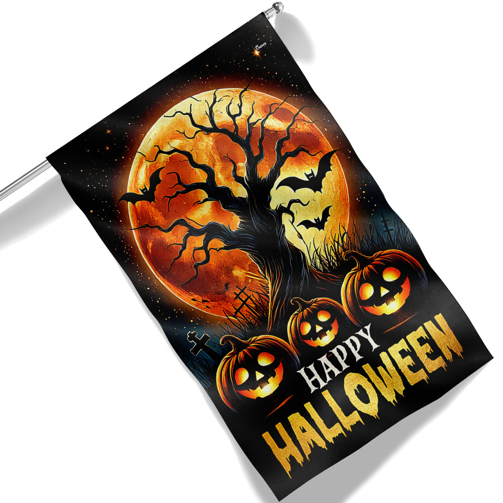 Happy Halloween Pumpkins Flag - Liberish