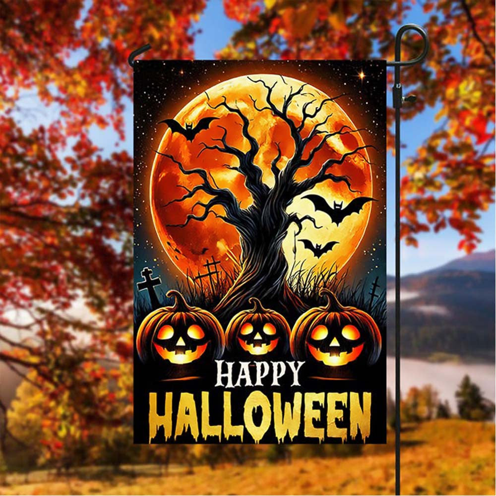 Happy Halloween Pumpkins With The Moon Flag Best Gift For Friends and Family on Halloween Day - Liberish