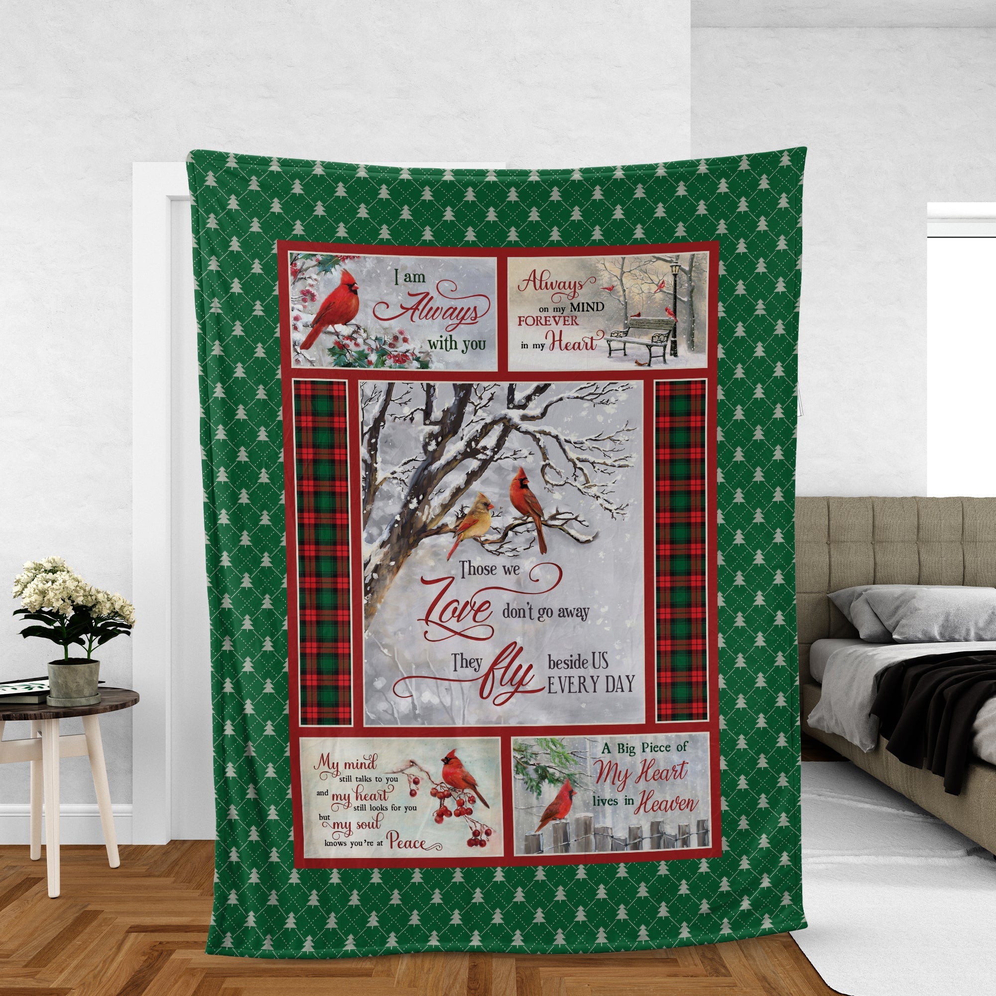 Memorial Blanket, Heaven Blanket, Cardinal Blanket, Sympathy Gift, Remembrance Gift, Bereavement Gifts, Passed Away Memorial Gift