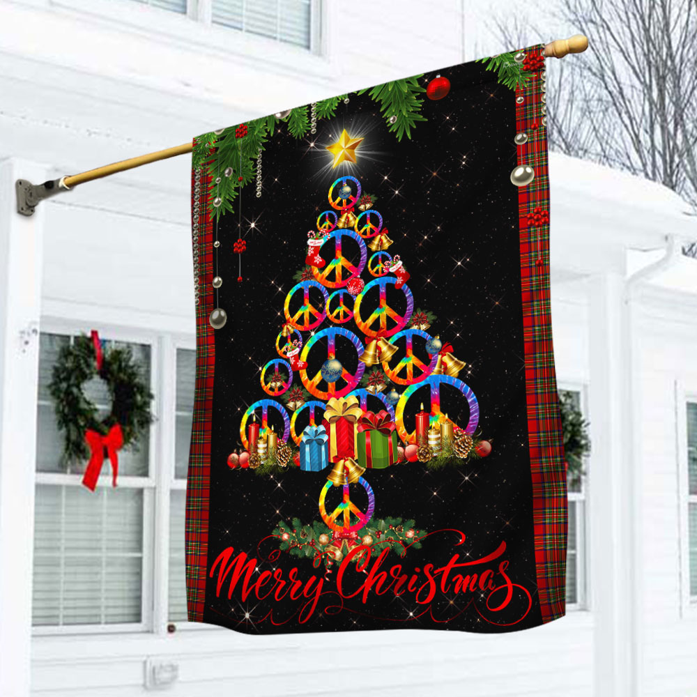 Hippie Flag Merry Christmas Hippie Flag - Liberish