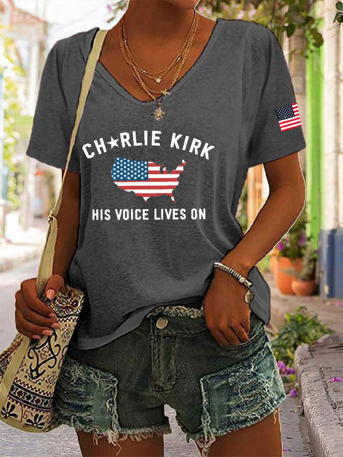 His Voice Lives On T-Shirt Charlie Kirk Memorial Shirt