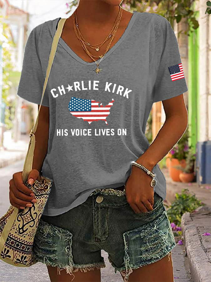 His Voice Lives On T-Shirt Charlie Kirk Memorial Shirt