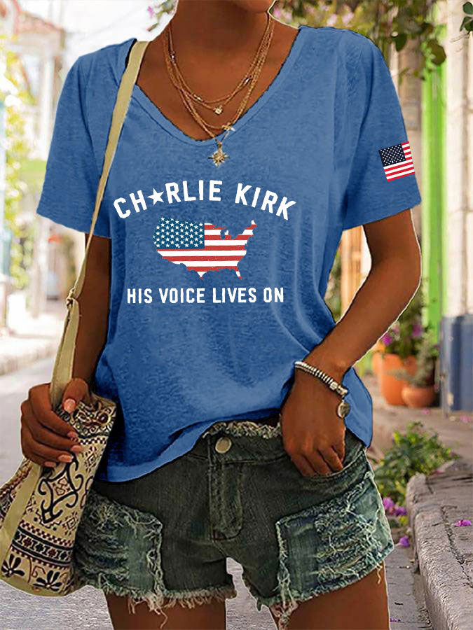 His Voice Lives On T-Shirt Charlie Kirk Memorial Shirt