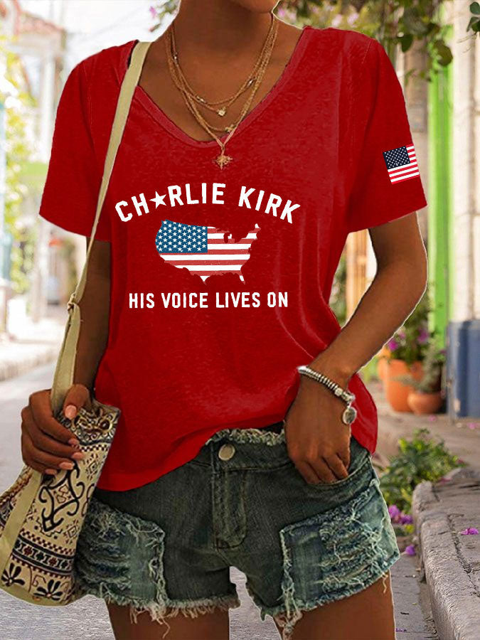 His Voice Lives On T-Shirt Charlie Kirk Memorial Shirt