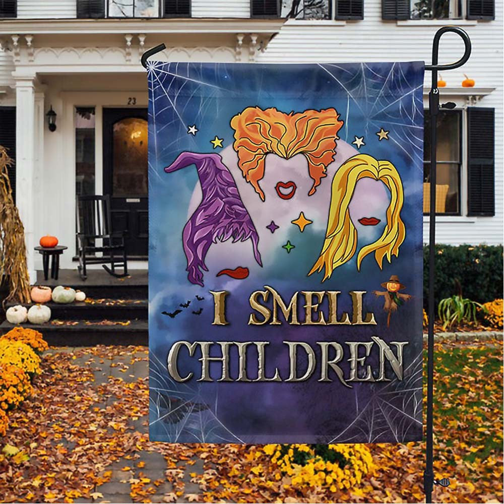 Hocus Pocus I Smell Children Halloween Three Witches Flag Best Gift For Friends and Childrens on Halloween Day - Liberish