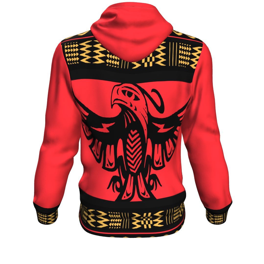 Red Thunderbird Native American Design All Over Hoodie LT10