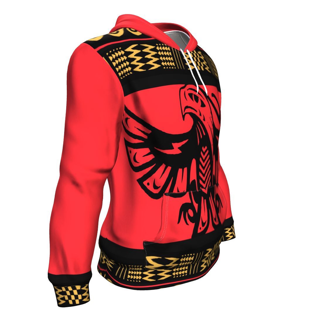 Red Thunderbird Native American Design All Over Hoodie LT10