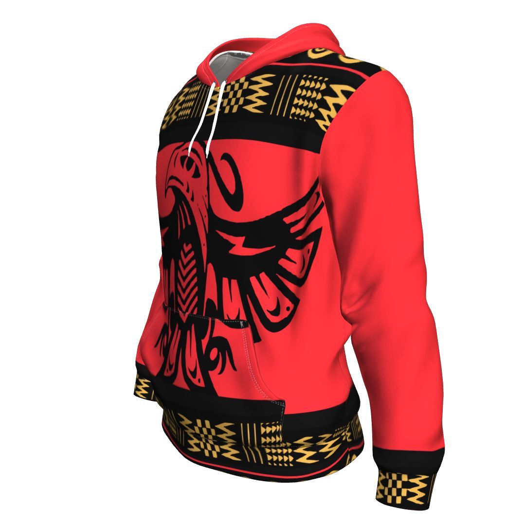 Red Thunderbird Native American Design All Over Hoodie LT10
