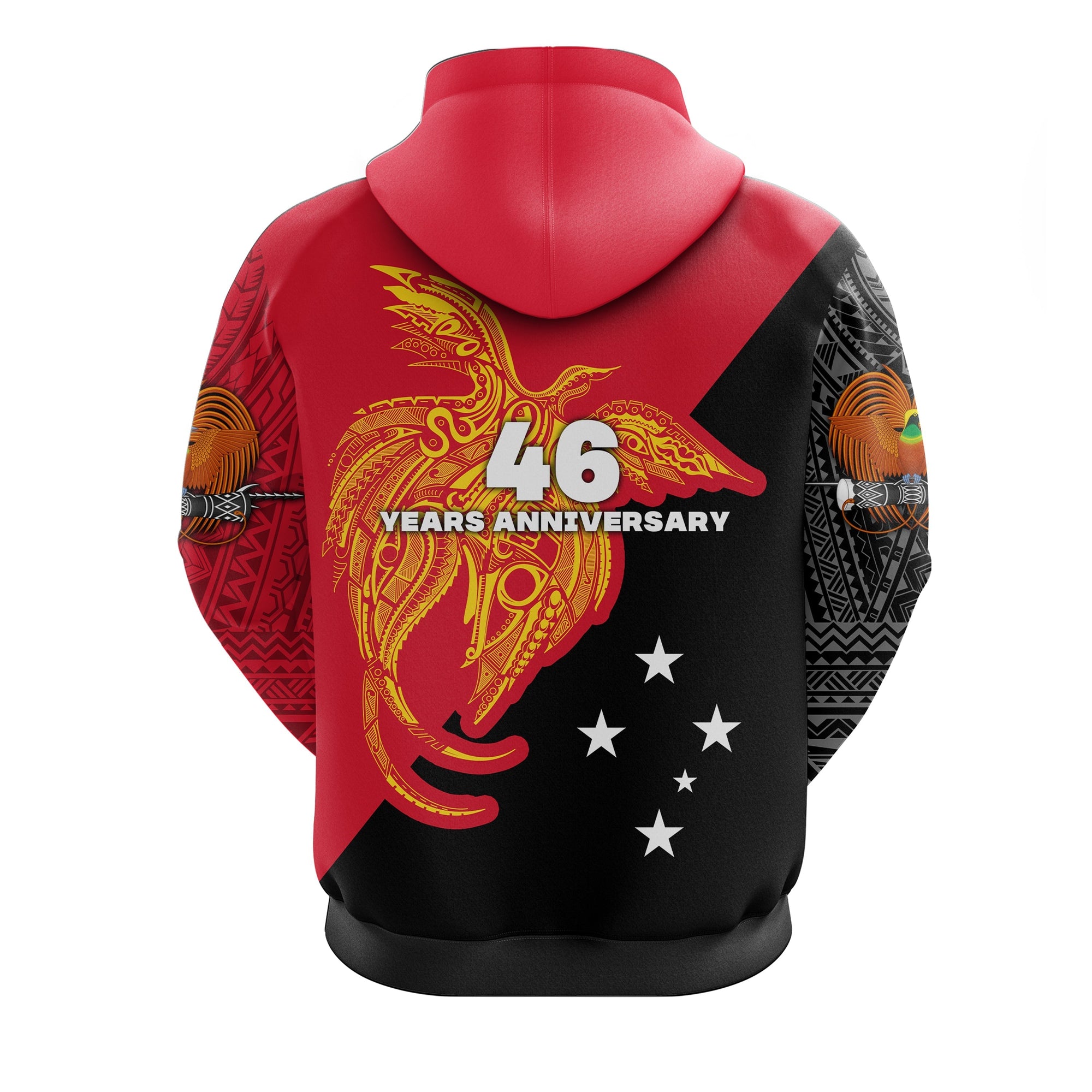 Papua New Guinea Zip Hoodie Independence Day Flag Style LT16
