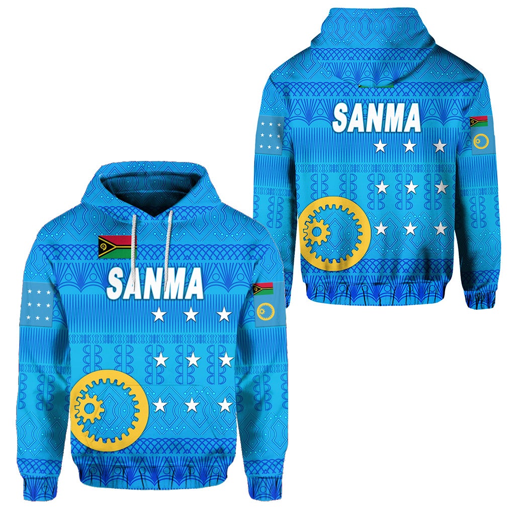 Sanma Province Hoodie Vanuatu Pattern Traditional Style LT8