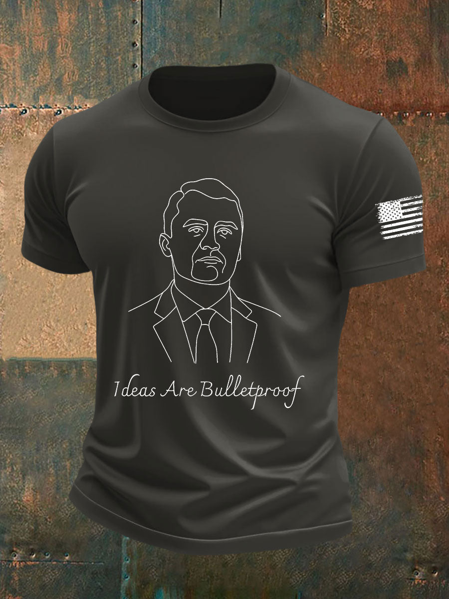 Ideas Are Bulletproof T-Shirt Charlie Kirk Freedom Tshirt Charlie Kirk Gear