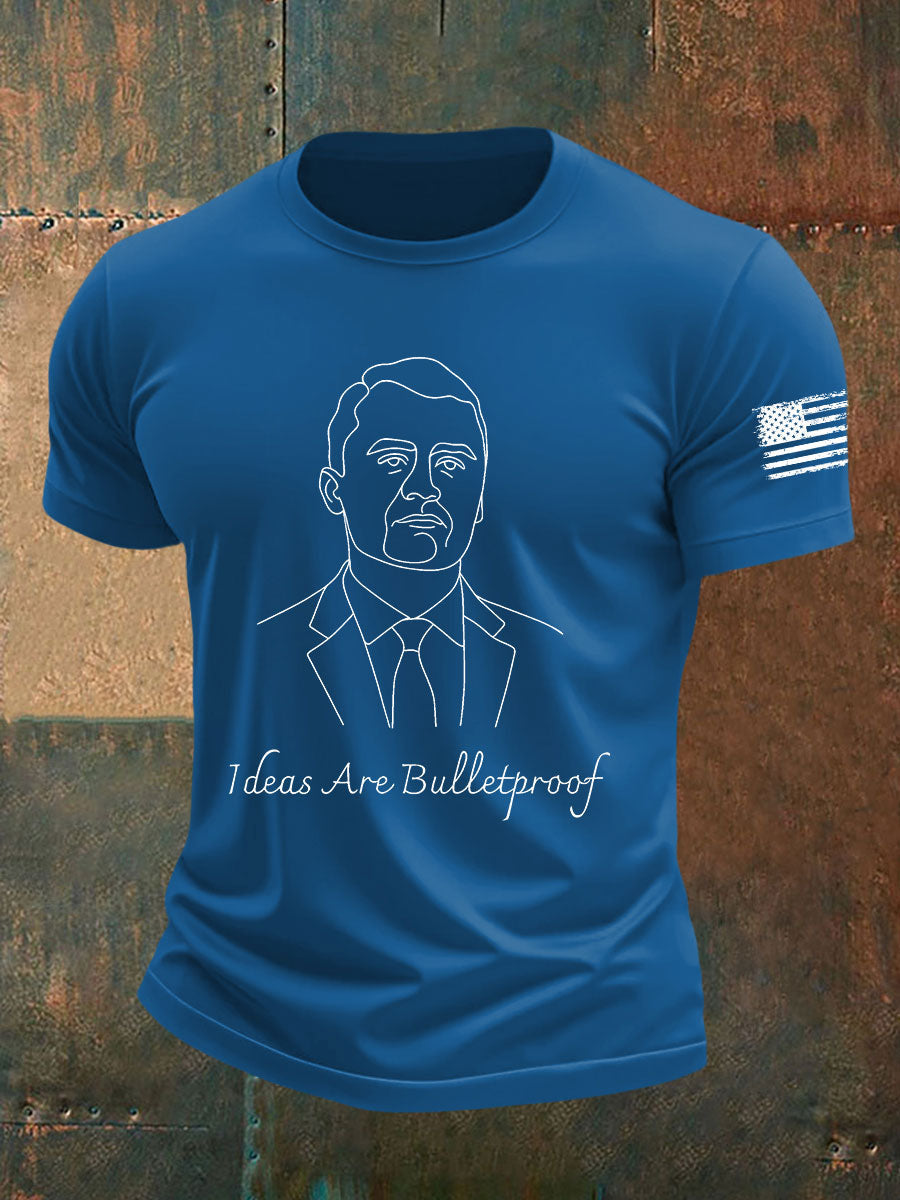 Ideas Are Bulletproof T-Shirt Charlie Kirk Freedom Tshirt Charlie Kirk Gear