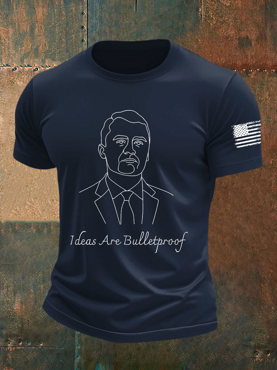 Ideas Are Bulletproof T-Shirt Charlie Kirk Freedom Tshirt Charlie Kirk Gear