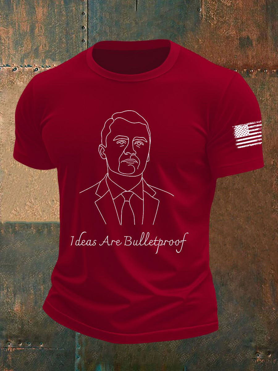 Ideas Are Bulletproof T-Shirt Charlie Kirk Freedom Tshirt Charlie Kirk Gear