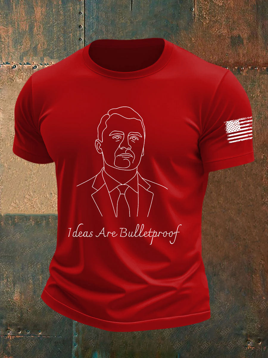 Ideas Are Bulletproof T-Shirt Charlie Kirk Freedom Tshirt Charlie Kirk Gear