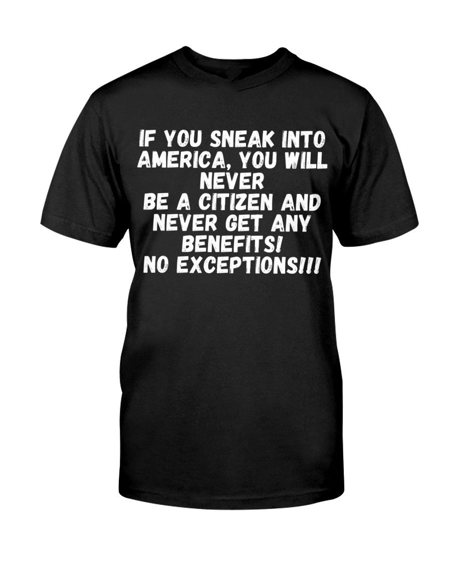 If You Sneak Into America You Will Never Be A Citizen T-Shirt Mother's In Law Gifts Mom's Day - Liberish