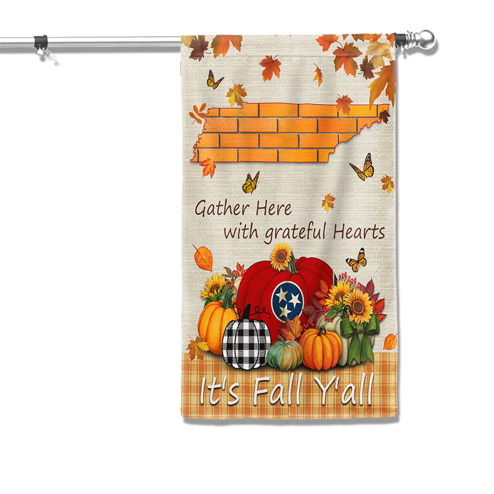 It S Fall Y All Halloween Pumpkin Fall Tennessee Flag - Liberish