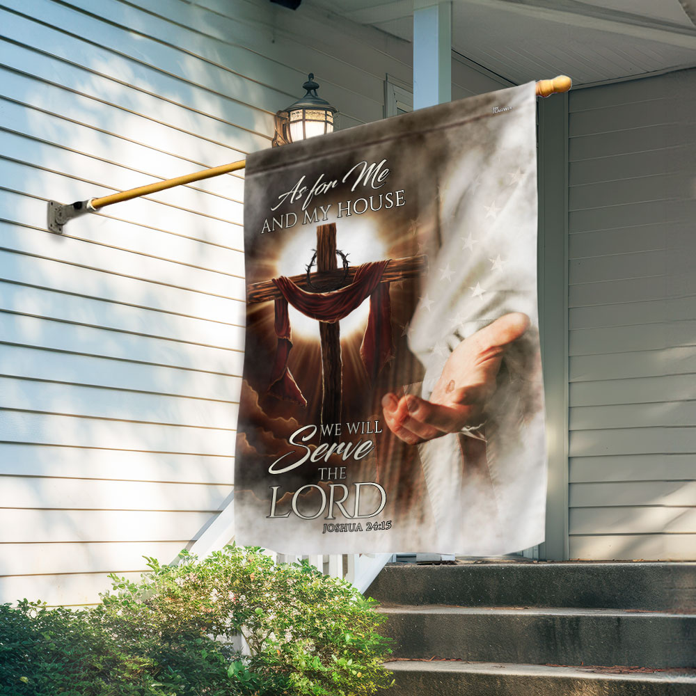 Jesus Christ As For Me And My House Christian Flag - Liberish