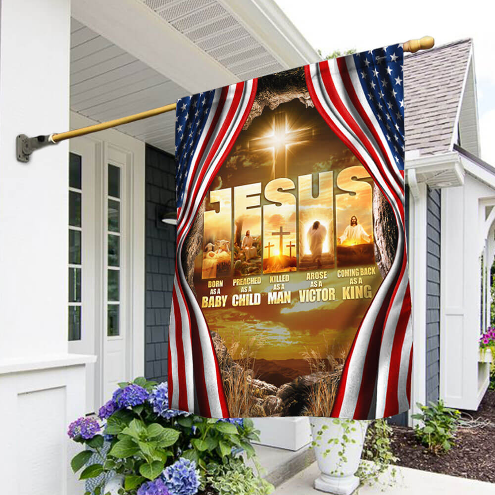 Jesus Flag Coming Back As A King - Liberish