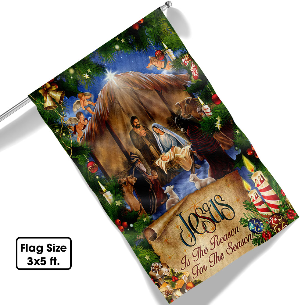 Jesus Flag Jesus Is The Reason For The Season Christmas Flag - Liberish