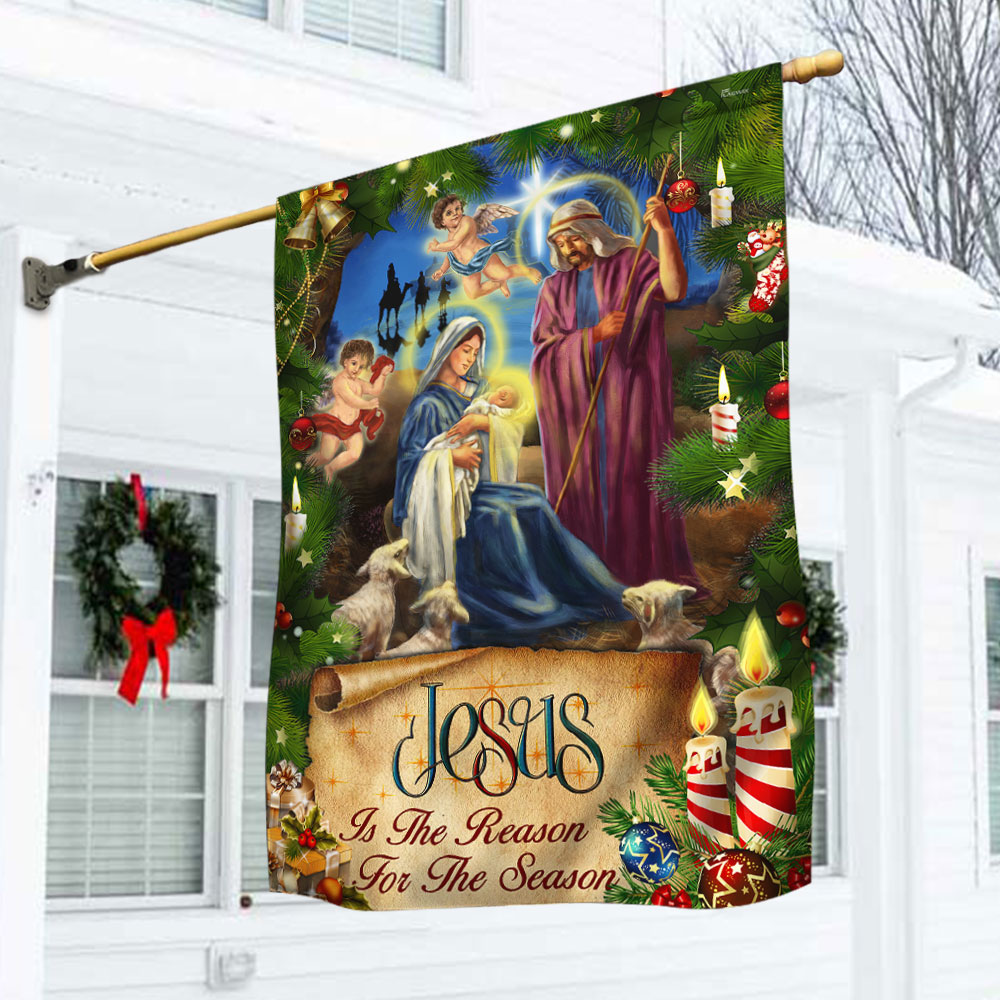 Jesus Flag Nativity Of Jesus Christmas Flag - Liberish