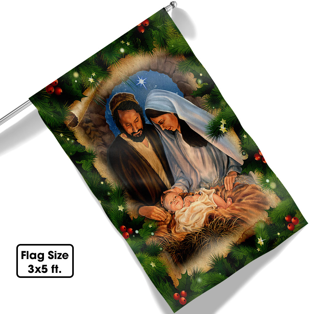 Jesus Is The Reason Christmas Flag Jesus Is Born Nativity Of Jesus - Liberish