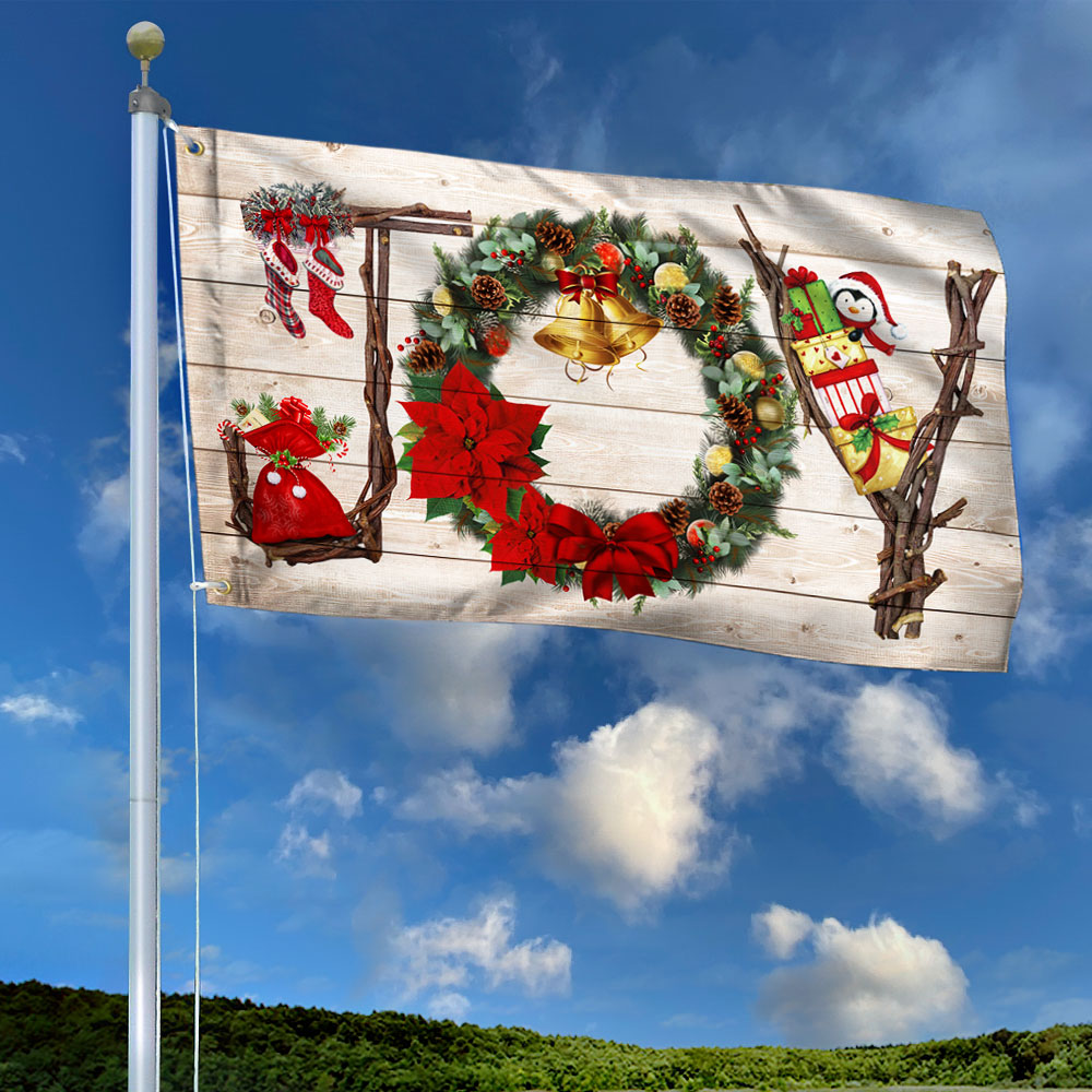 Joy Christmas Grommet Flag - Liberish