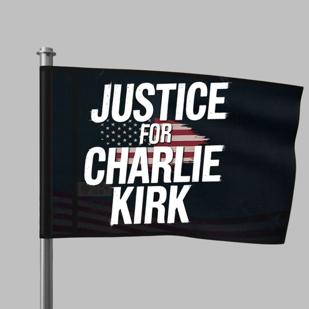 Justice For Charlie Kirk American Flag Rest In Peace Charlie Kirk Flag Gift For Supporters