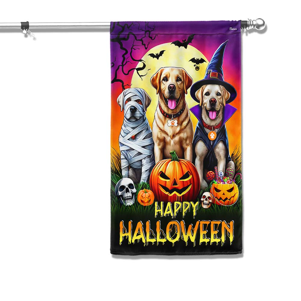Labrador Retriever Dog Halloween Flag - Liberish