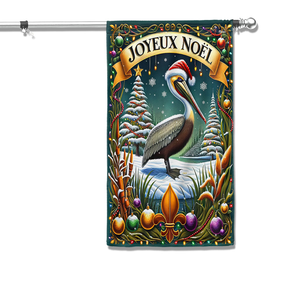 Louisiana Christmas Cajun Joyeux Noel Flag - Liberish