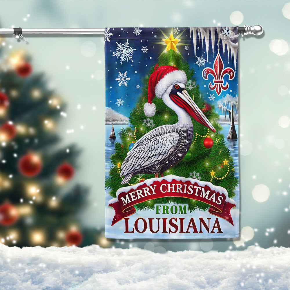 Louisiana Christmas Flag - Liberish