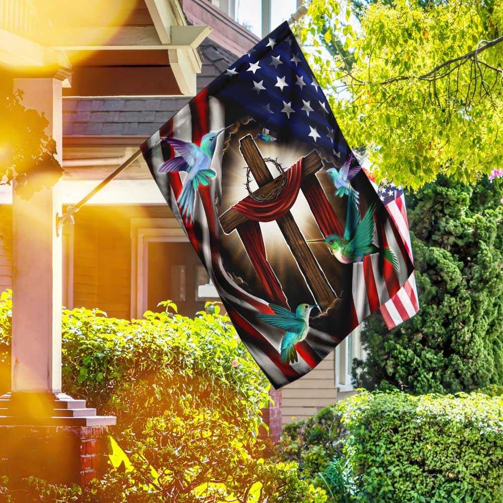 Magical Hummingbirds Flag - Liberish