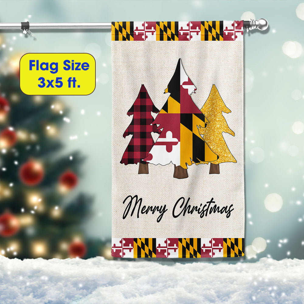Maryland Christmas Flag Christmas Tree Maryland Christmas Decor - Liberish