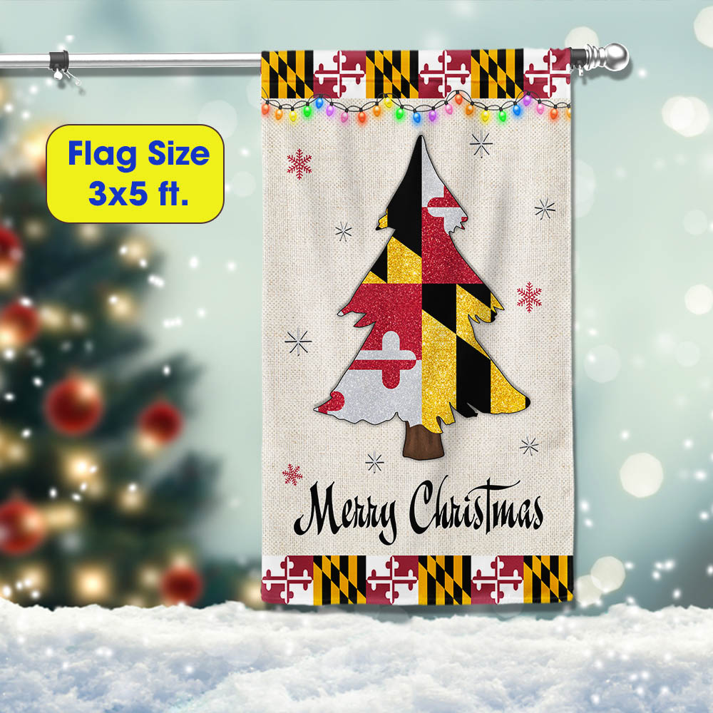 Maryland Christmas Flag Christmas Tree Maryland Christmas Decor Christmas 2025 - Liberish