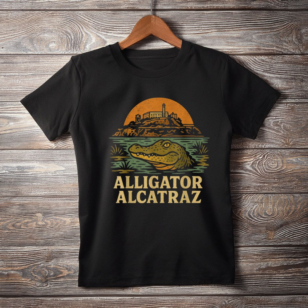 Meme Florida Everglades Alligator Alcatraz Shirt Funny Vintage Gator Design T-Shirt - Liberish