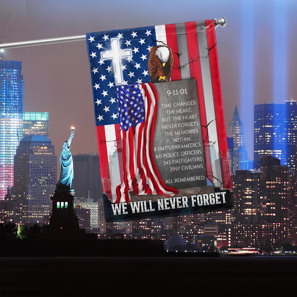 Memorial Day Never Forget 911 Flag September 11 Memorial American Flag - Liberish