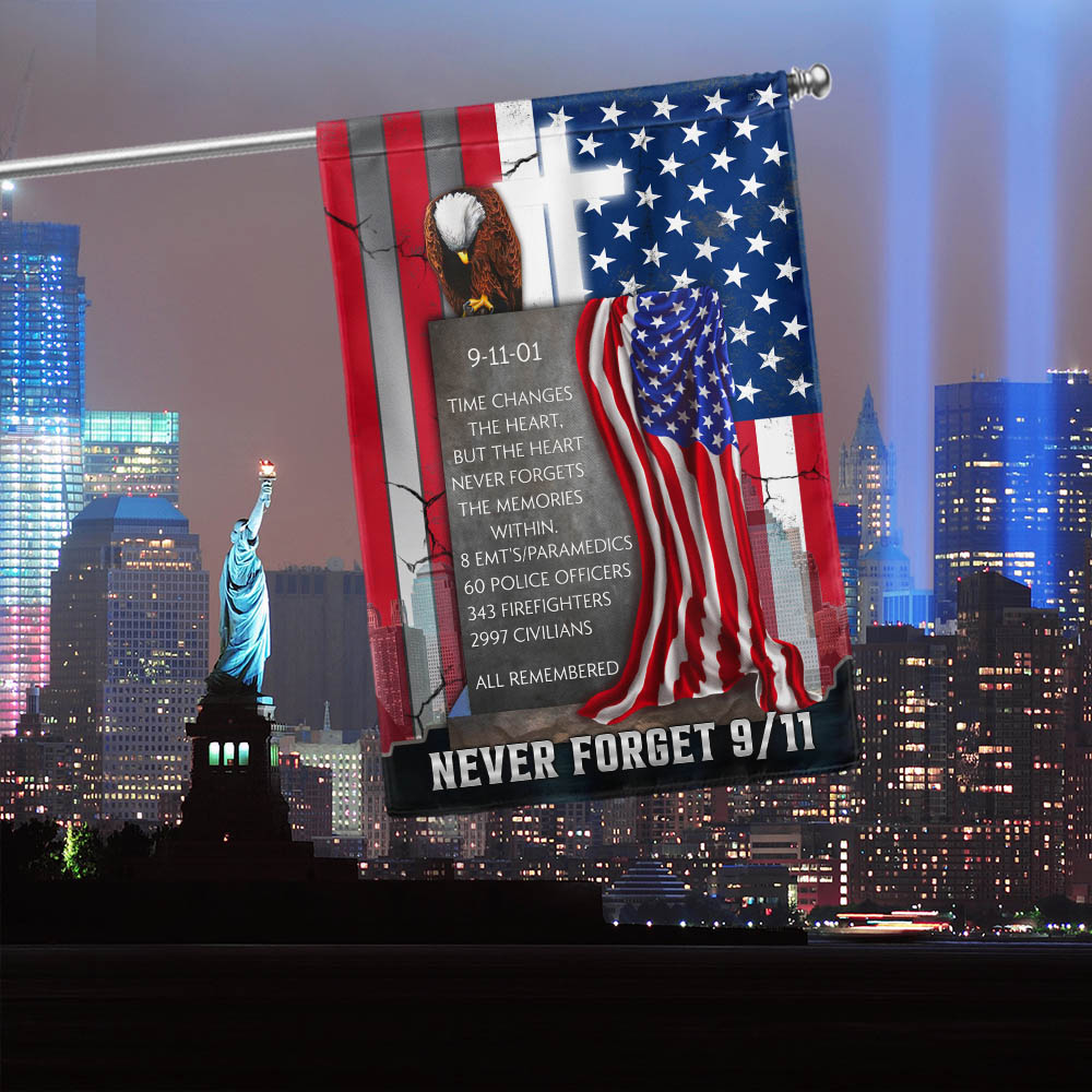 Memorial Day Never Forget 911 Flag September 11 Memorial American Flag(1) - Liberish