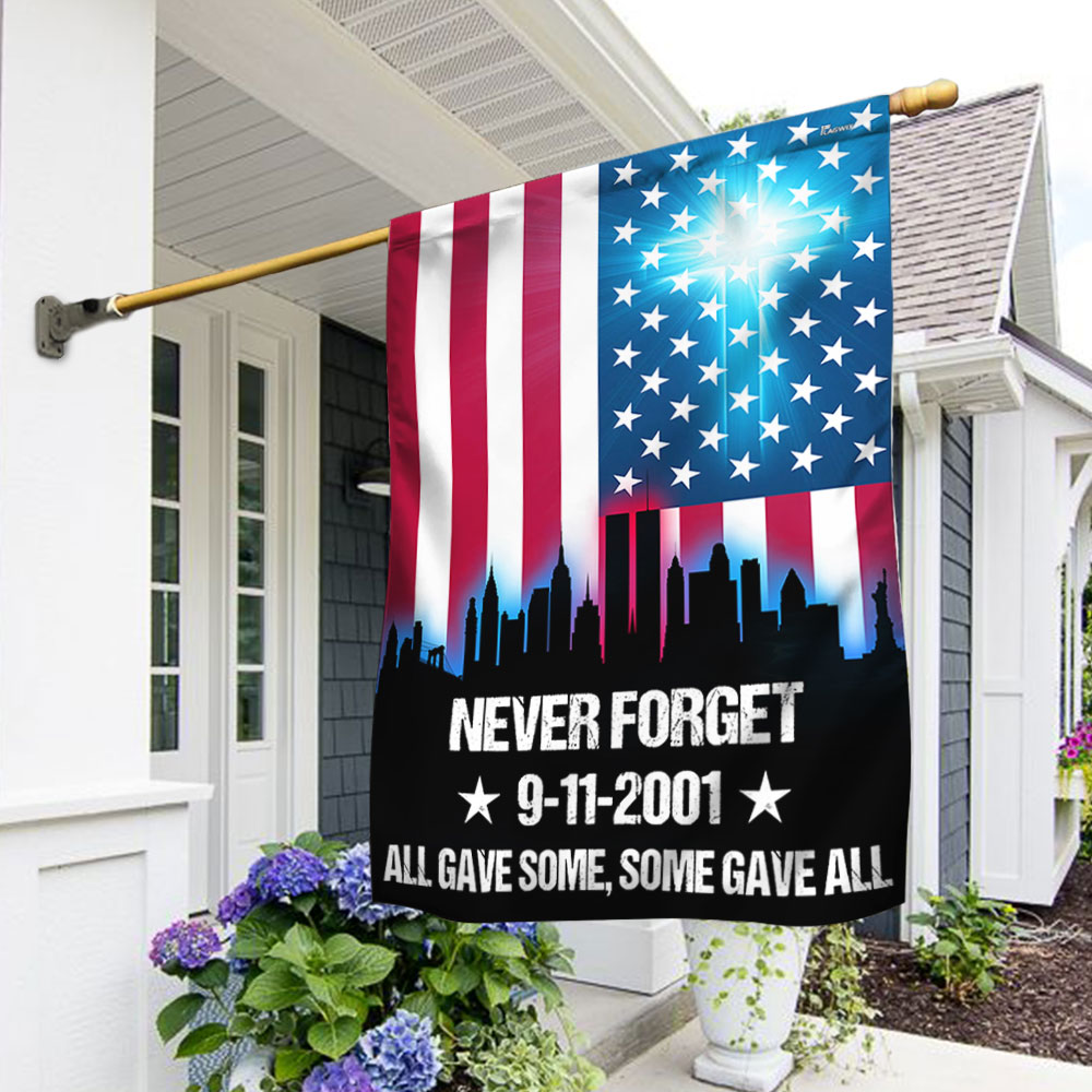 Memorial Day September 11th Never Forget 911 Memorial Flag - Liberish