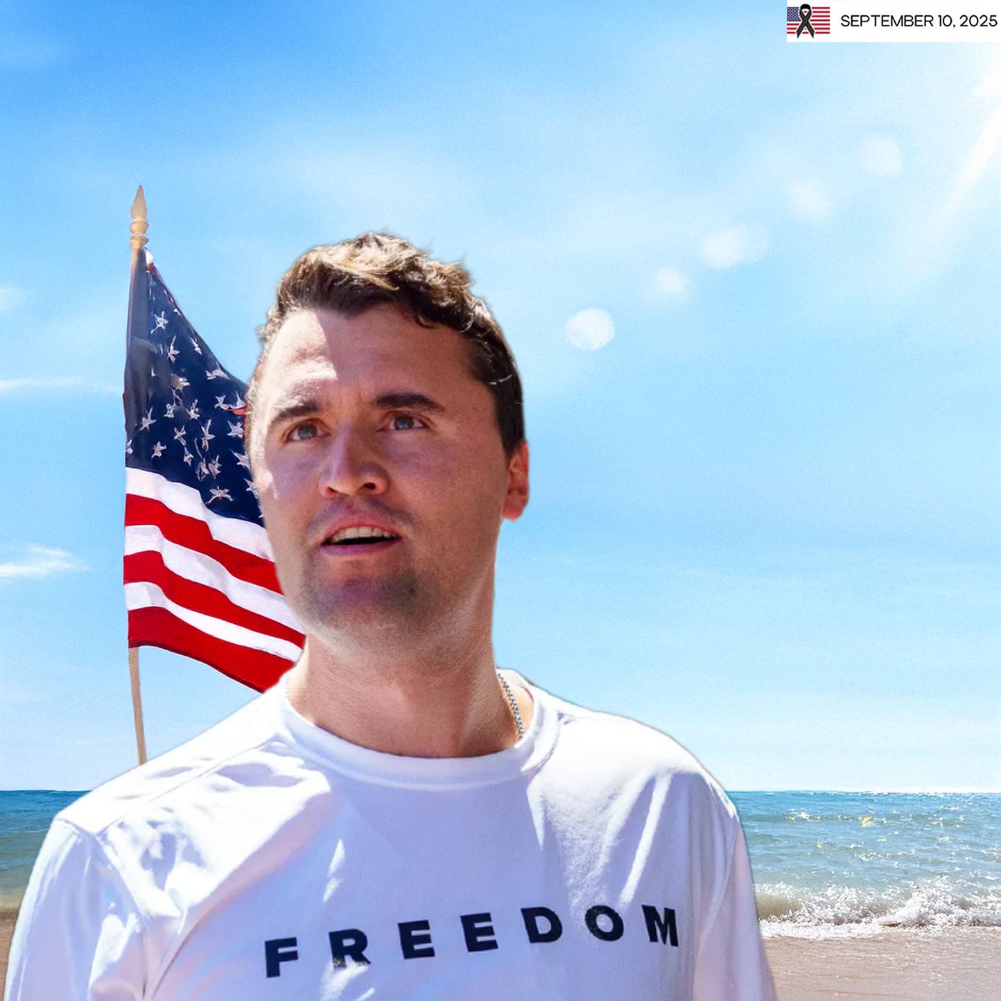 Mens Charlie Kirk Freedom T-Shirt