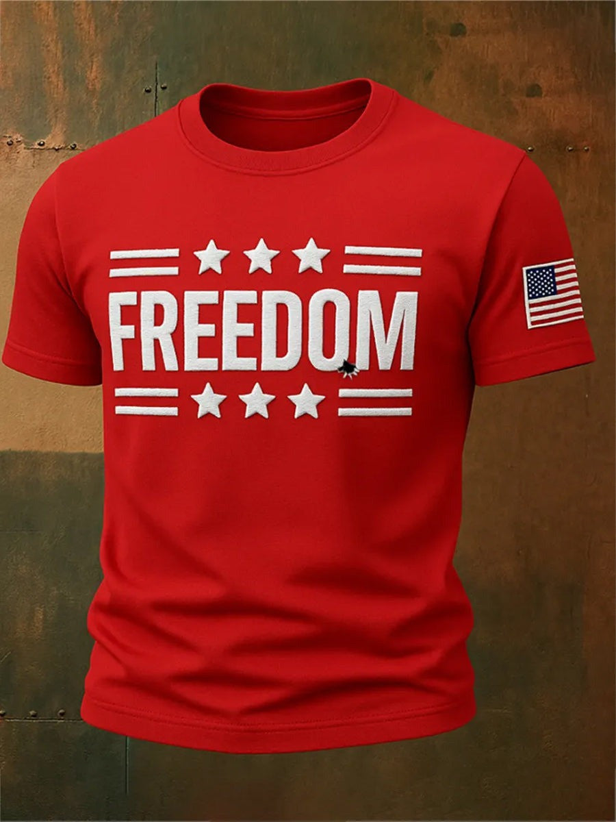 Men's Freedom Is Not Free Rest In Peace Charlie Kirk Short Sleeve T-shirt Best Gift For America Supporters - Liberish
