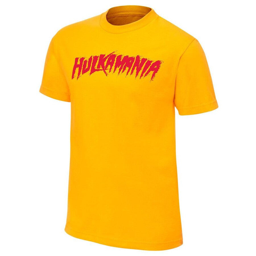 Men's Yellow Hulk Hogan Hulkamania T-shirt Forever Hulkamania Fan Gift - Liberish