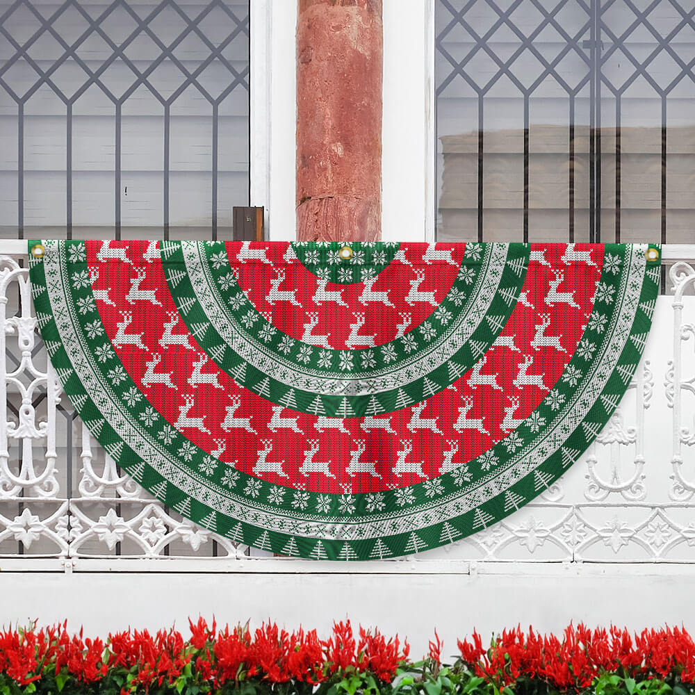 Merry Christmas Non Pleated Fan Flag Christmas 2025 - Liberish