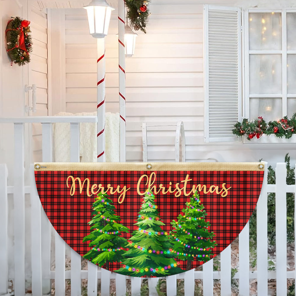 Merry Christmas Non Pleated Fan Flag Merry Christmas - Liberish