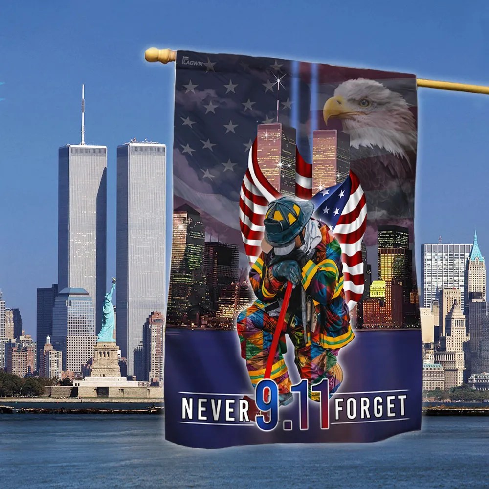 Never Forget September 11th American Flag - Liberish