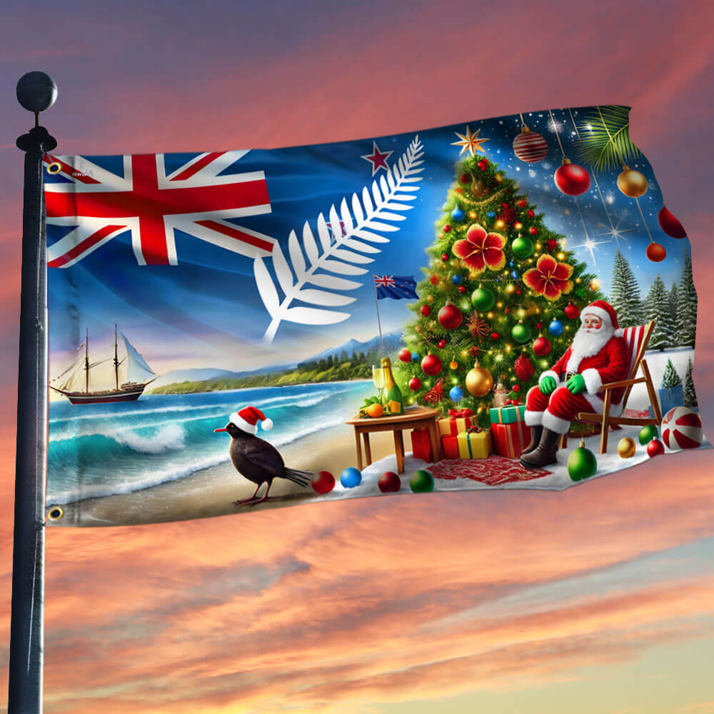 New Zealand Christmas Grommet Flag - Liberish