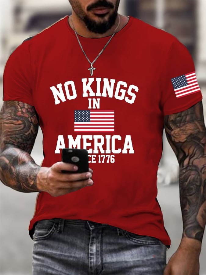 No King In America Since 1776 Shirt American Democracy T-Shirt Dad Gifts - Liberish
