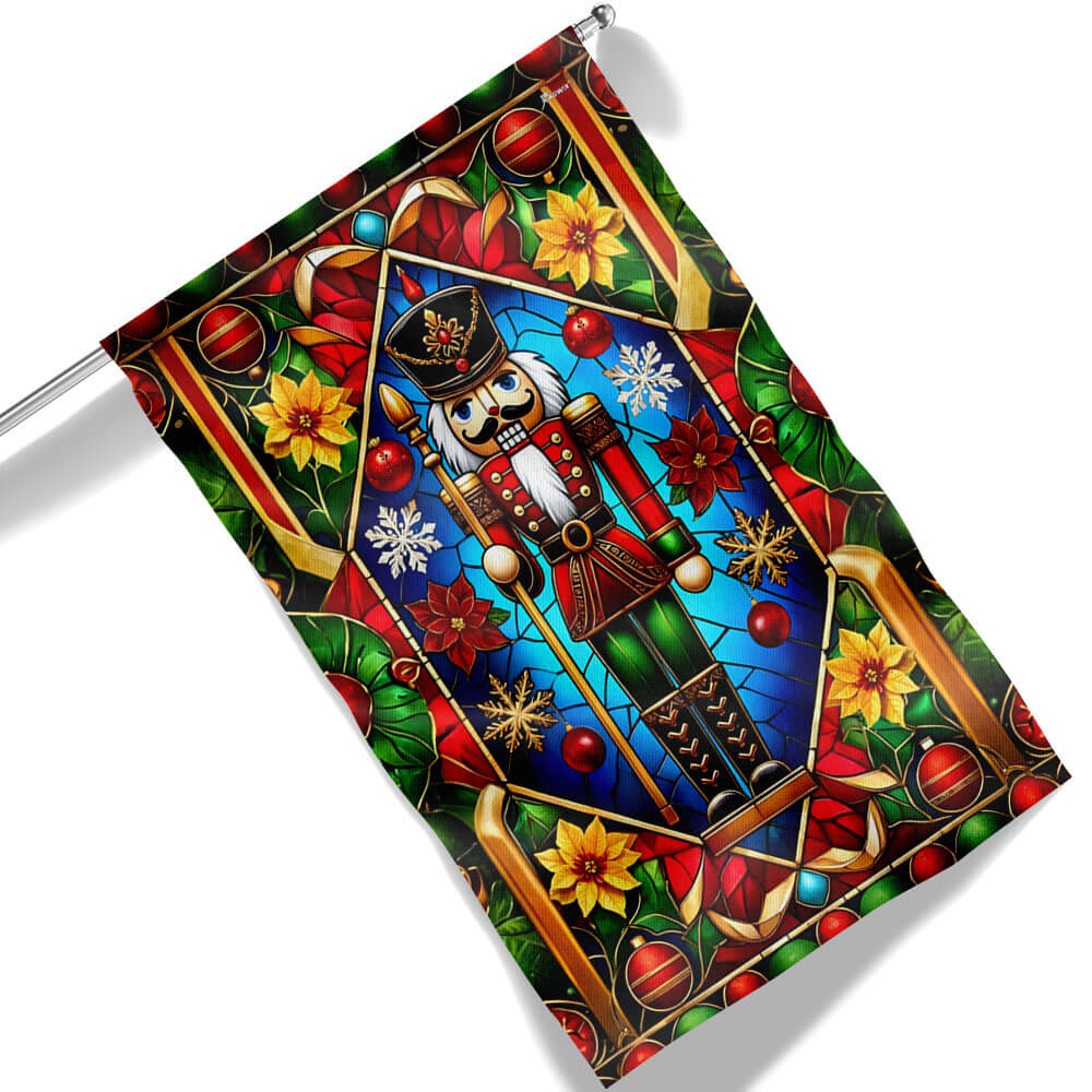 Nutcracker Holiday Wintertime Christmas Flag - Liberish