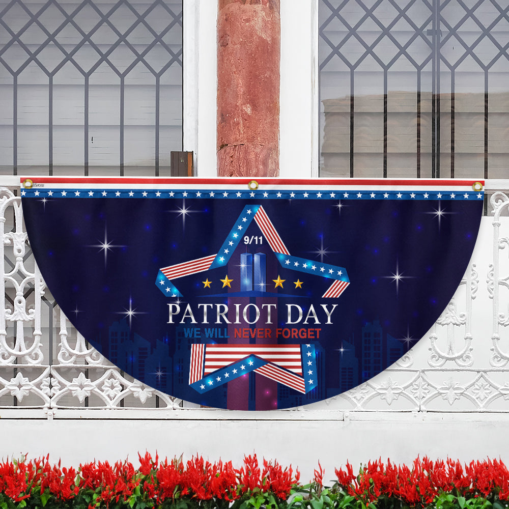 Patriot Day 9 11 We Will Never Forget September 11th Memorial Day Non-Pleated Fan Flag Mln - Liberish